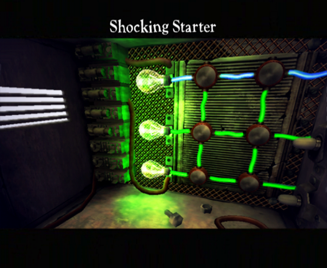"Shocking Starter" is Twitch's second wire connecting minigame, this time taking place inside a forklift in The City Market. This minigame is also locked behind the world's heist.