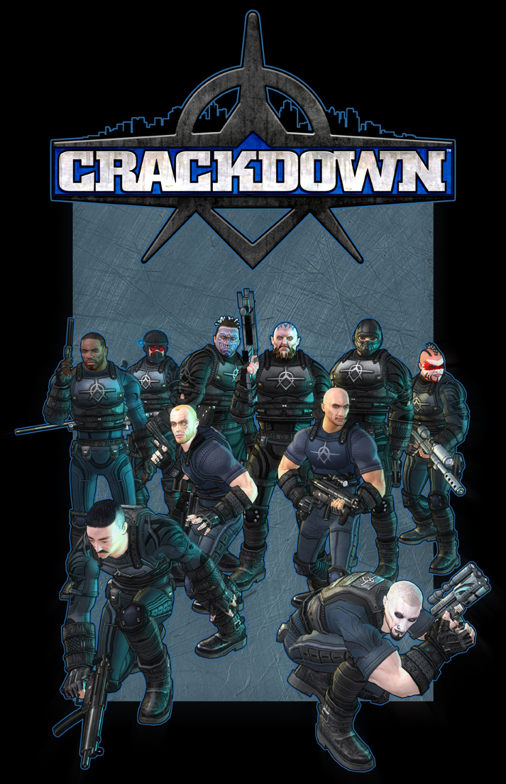 Render of the Agents from Crackdown, featuring some unfinished designs of the DLC Agents.