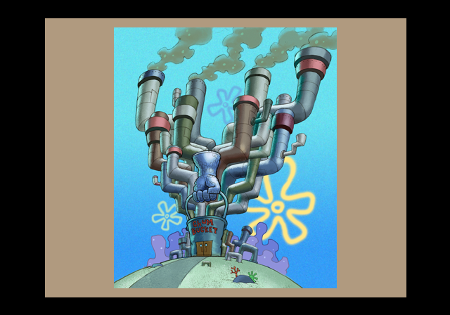 Full view of the Chum Bucket