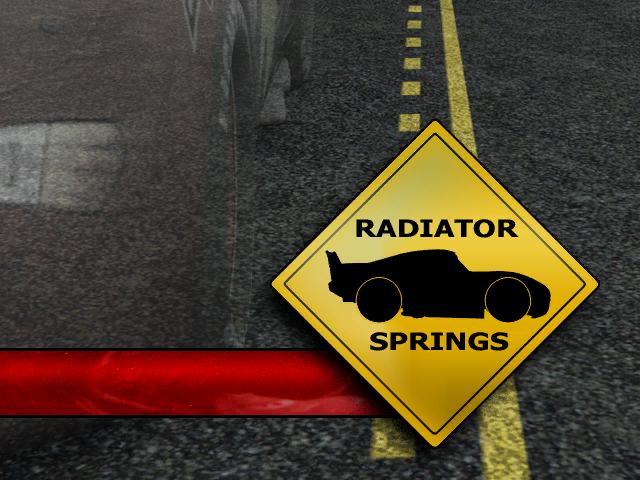 Early Radiator Springs load screen. Early Radiator Springs load screen.