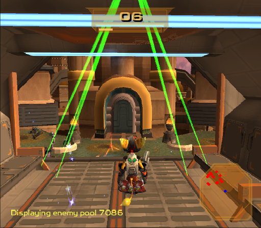 A display visualizing where the enemy pools are located. You can hold R1+R2 and press Up or Down on D-Pad to change which pool is shown.