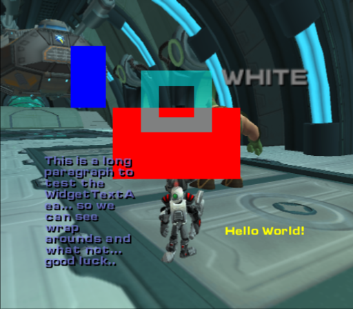 WidgetText debug display example 1