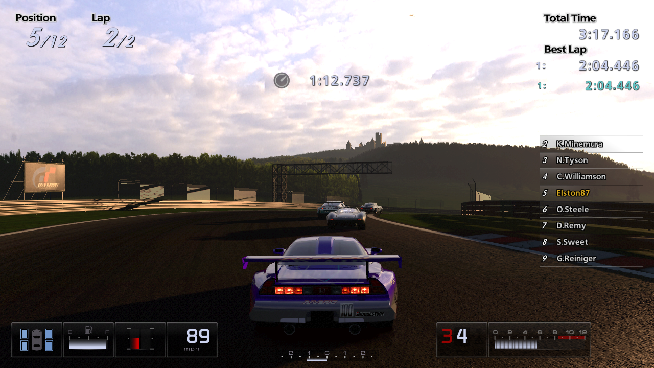 Screenshot of the sample course in gameplay. Screenshot of the sample course in gameplay.