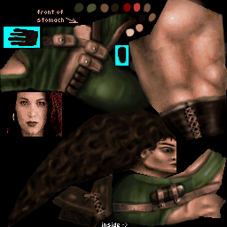 The face on the Woman's first texture sheet.