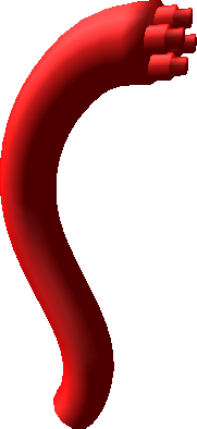 A big red cord. A big red cord.