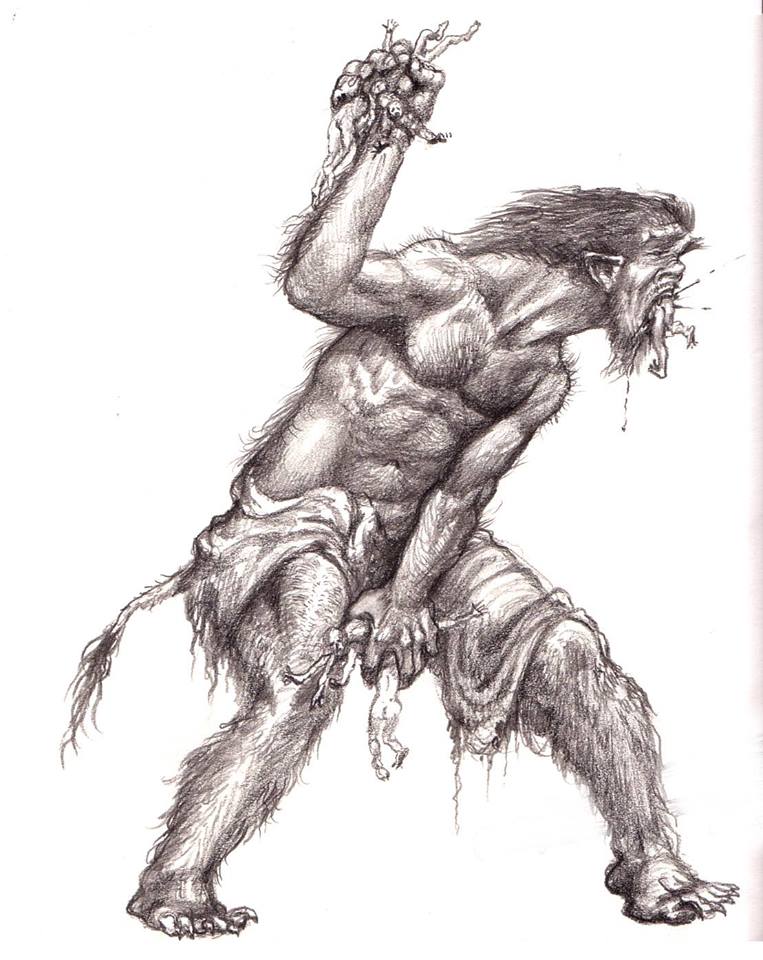 Fleshly Giant concept, however in one of the RoE cinematic it's clearly shown that final form is made out of stone.