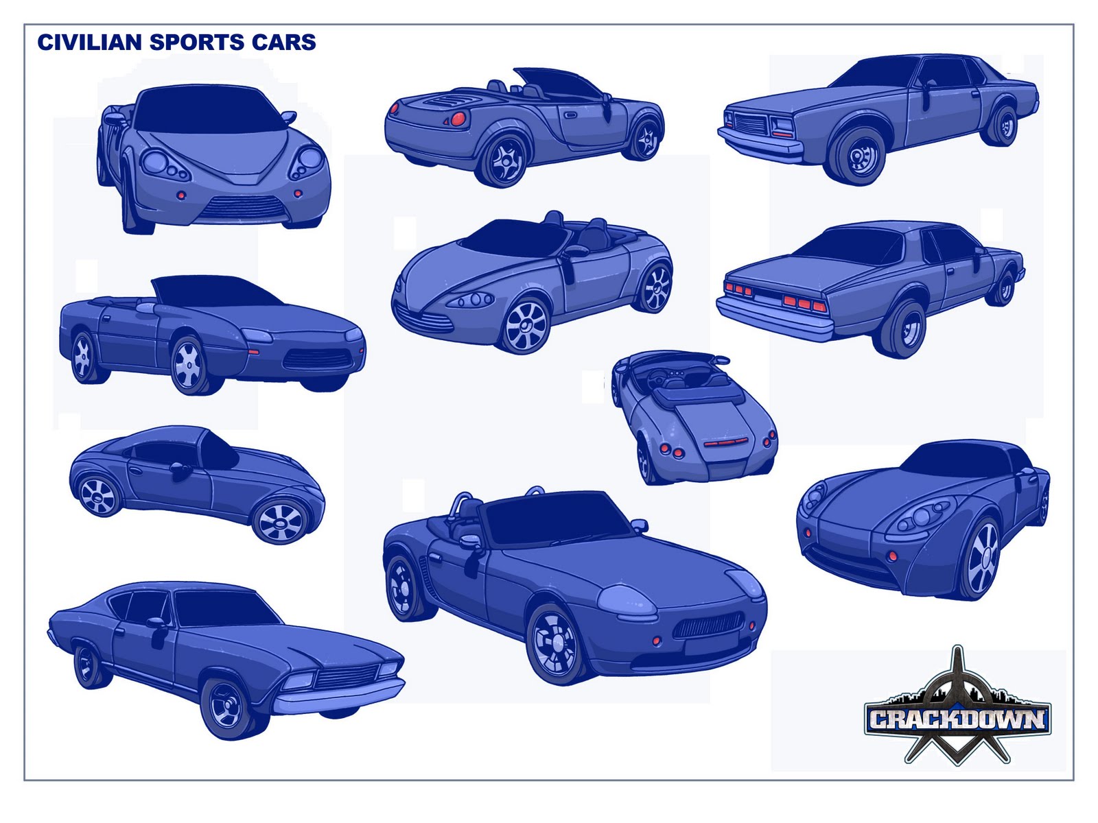 Concept art of various different Civilian vehicles 2.