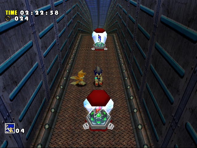 The top of the path when playing as Sonic. The top of the path when playing as Sonic.