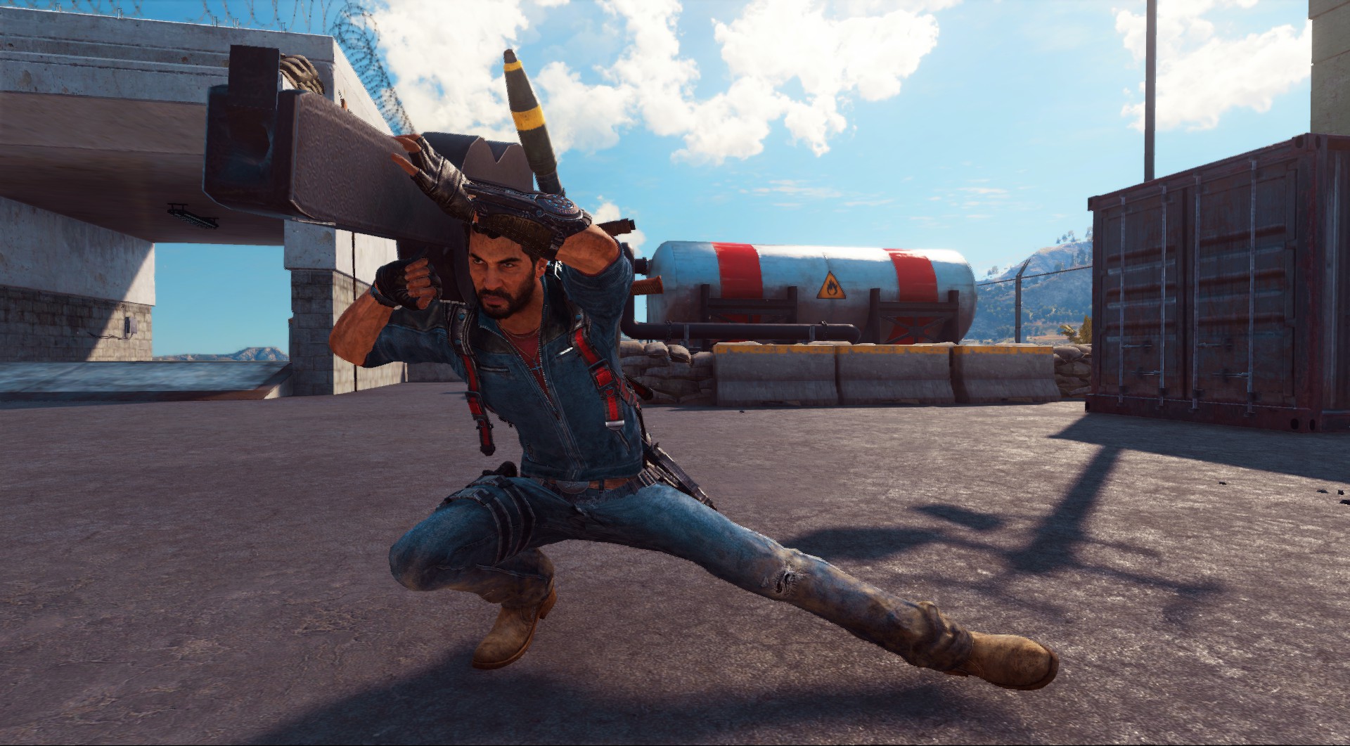 Special animation for Rico holding it.