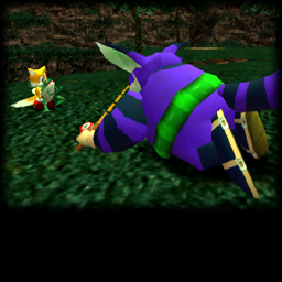 The scene where Big encounters Tails at a different time of day.