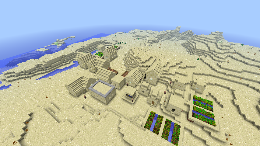 A screenshot of a desert village.