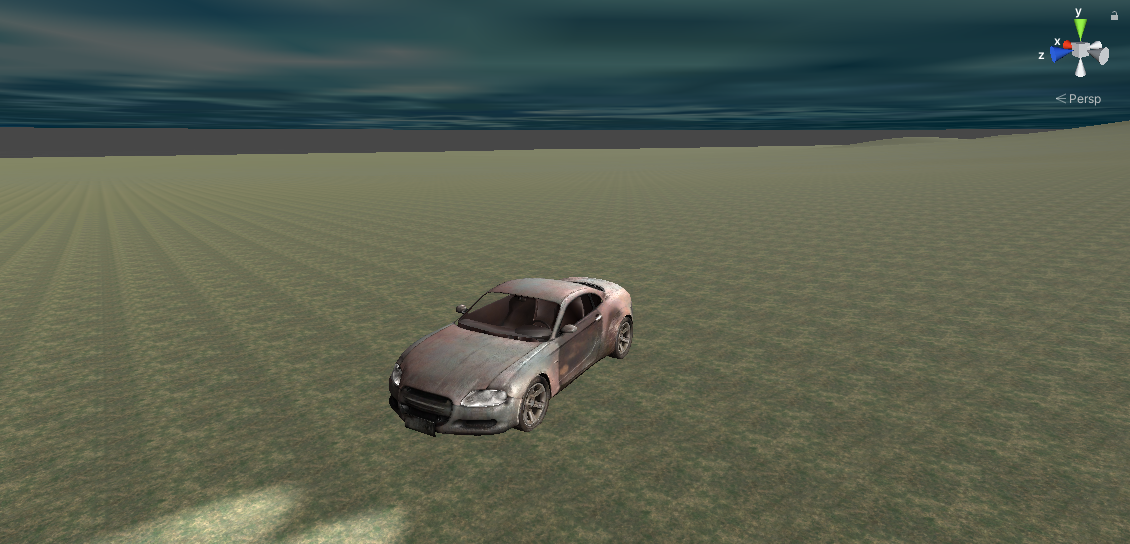 A very rusty/dirty car.