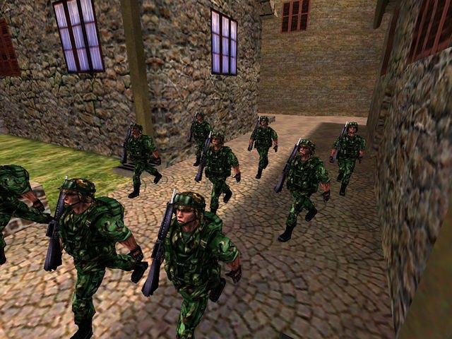 Soldiers marching. Soldiers marching.