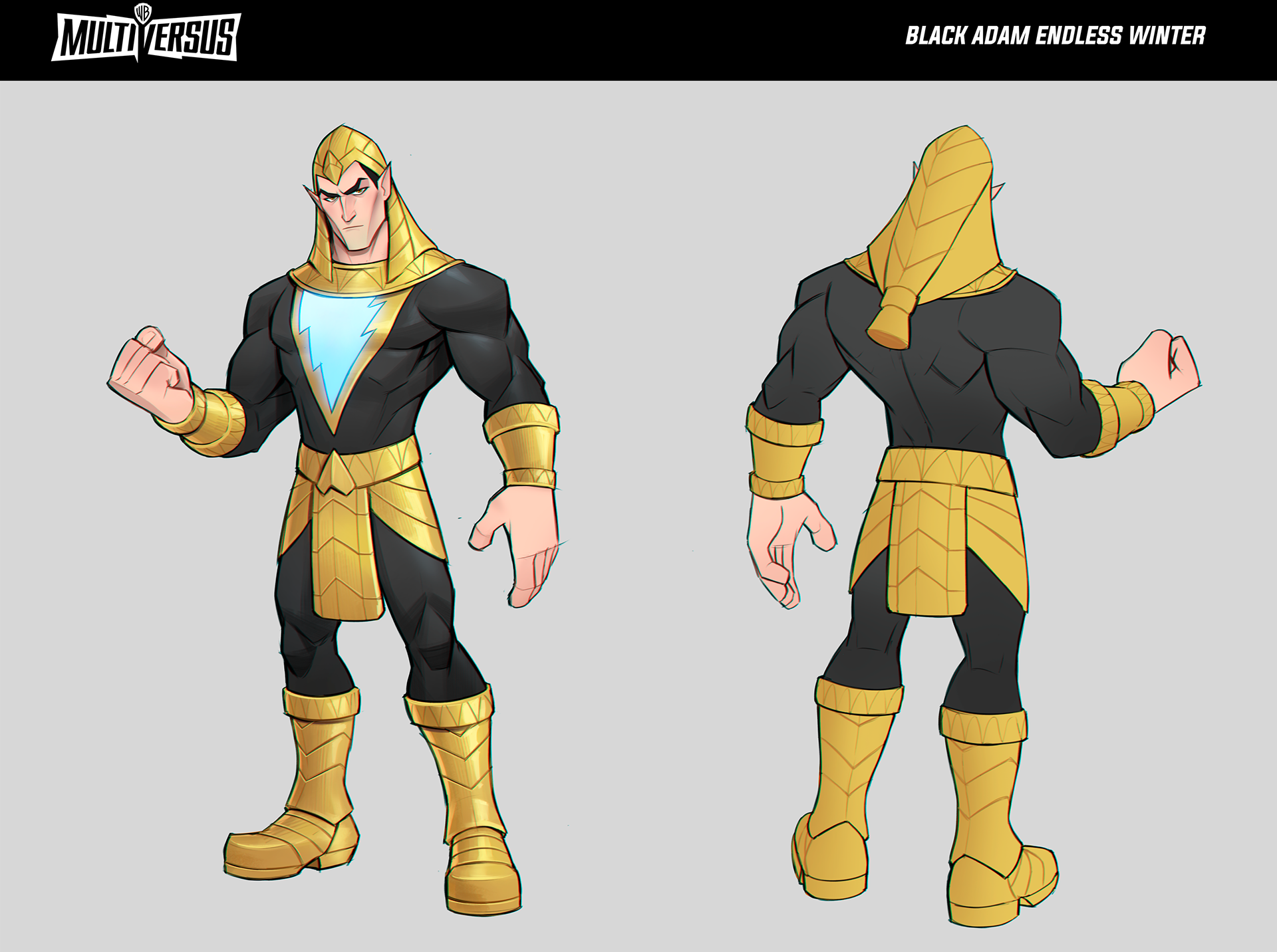 Concept Art for an Eternal Winter Black Adam skin.