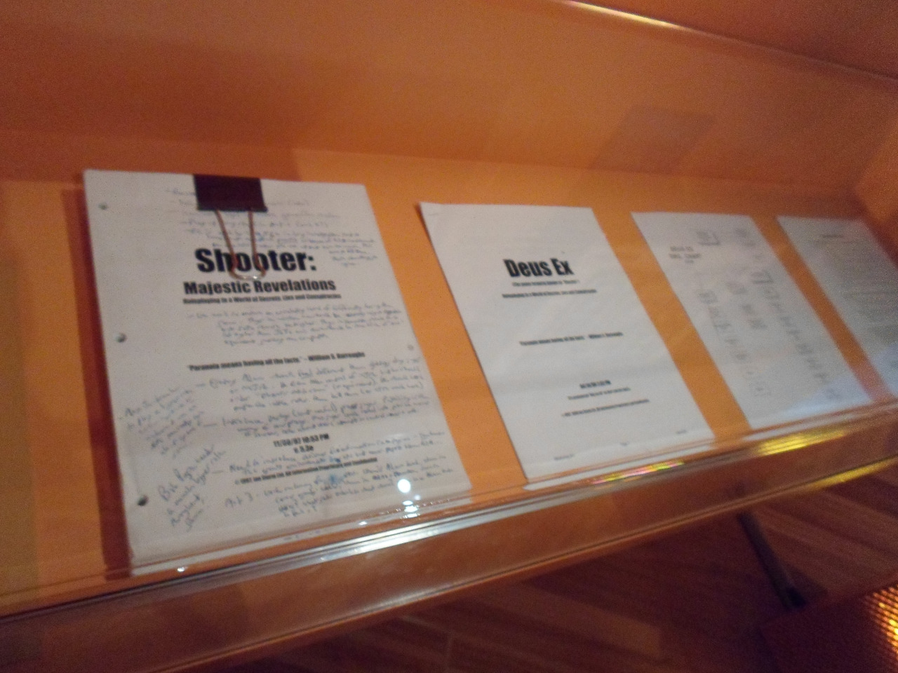 Deus Ex development documents.