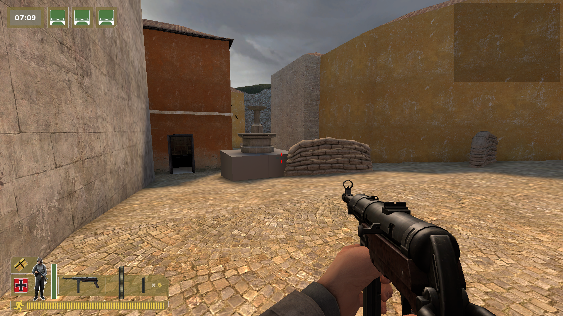 The town on the German side of the map.