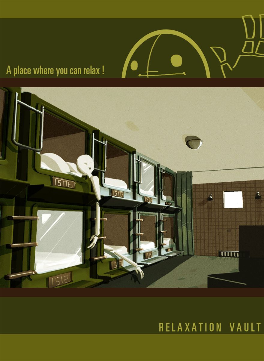 A poster advertising the sleeping arrangements.
