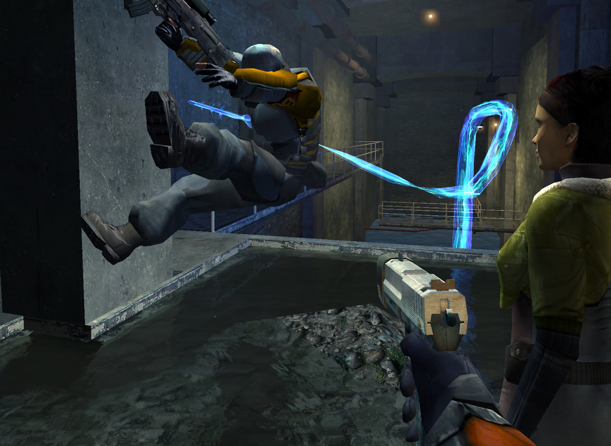 Pre-release screenshot showing the old Pistol using the previous textures.