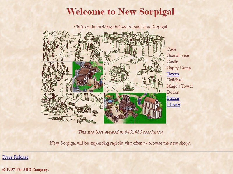 Early New Sorpigal sketch from 3DO website.