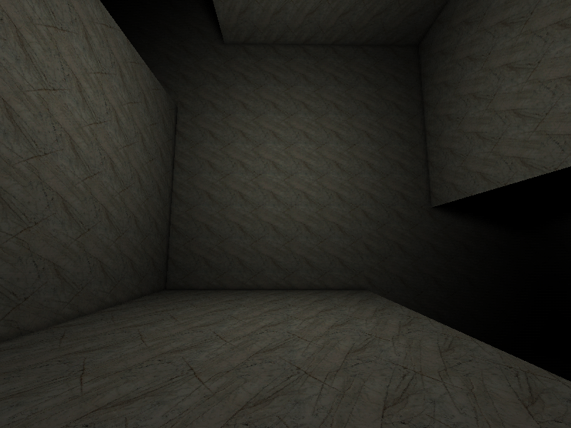Inside a flashing square room. Inside a flashing square room.
