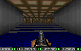 On the left, the player soons encounter a set of stairs leading to... On the left, the player soons encounter a set of stairs leading to...