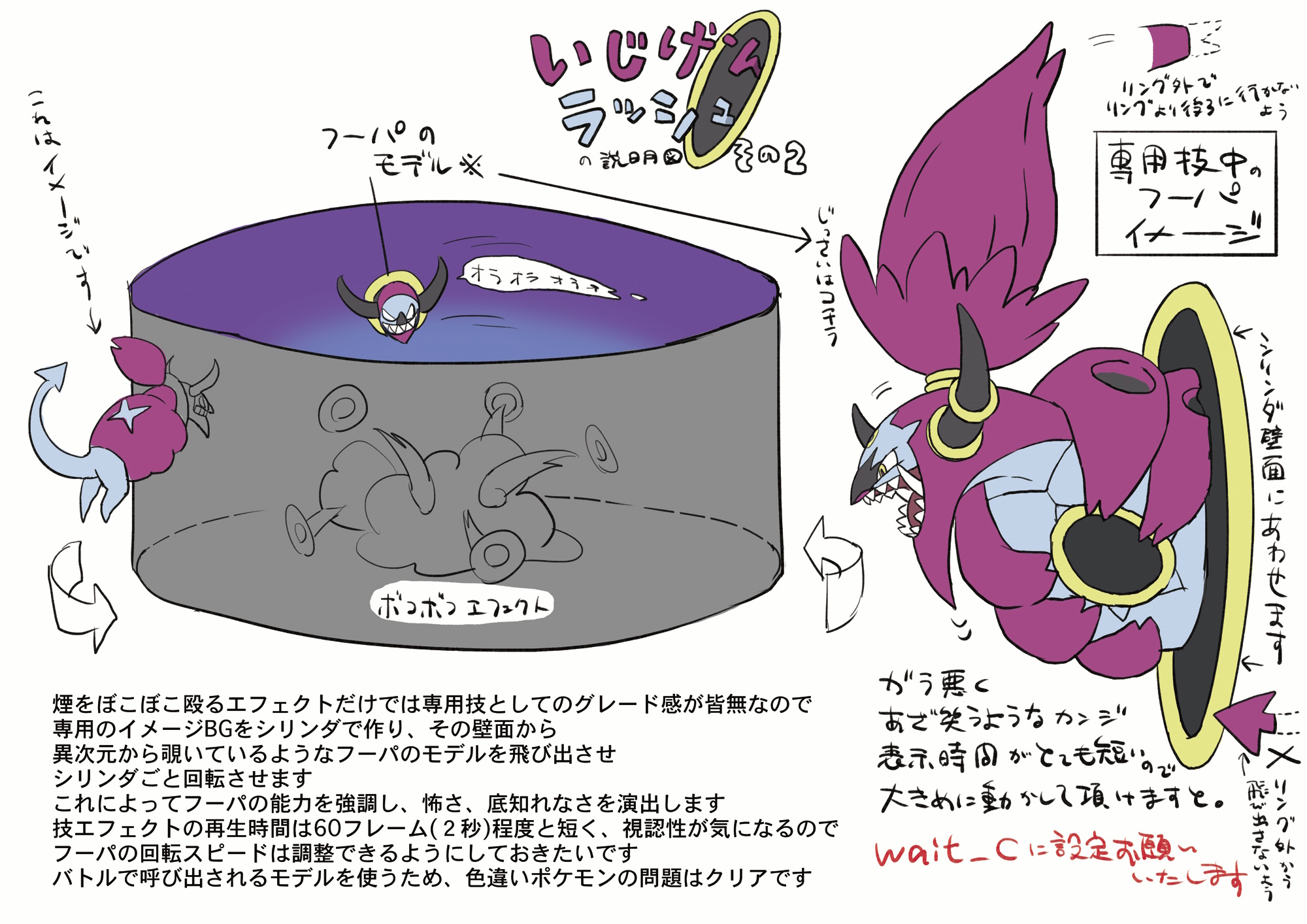 PokeORAS_ConceptArt_フーパせんようわざ（いじげんラッシュ）_2.jpg