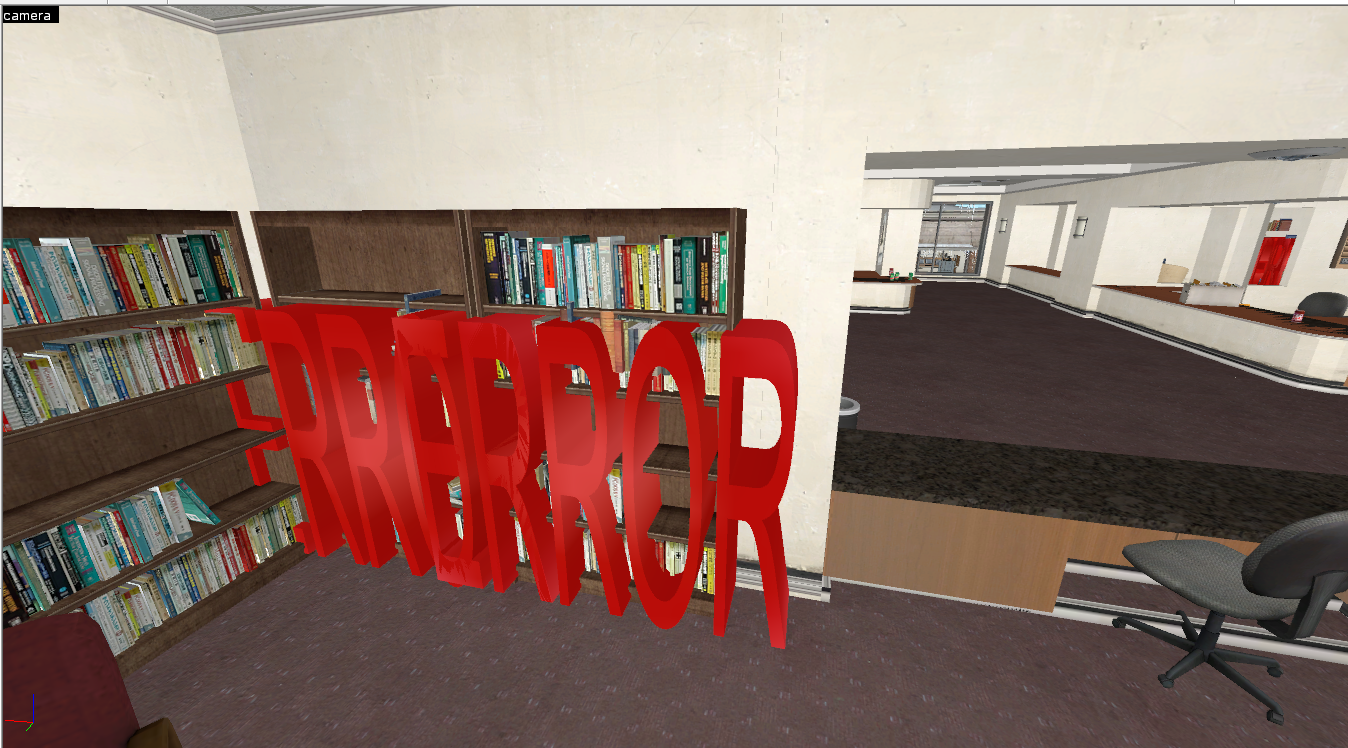 The ERRORs, in-editor. In-game they're simply invisible.
