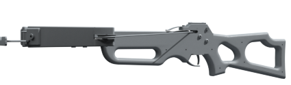 Crude, textureless render of a crossbow Crude, textureless render of a crossbow