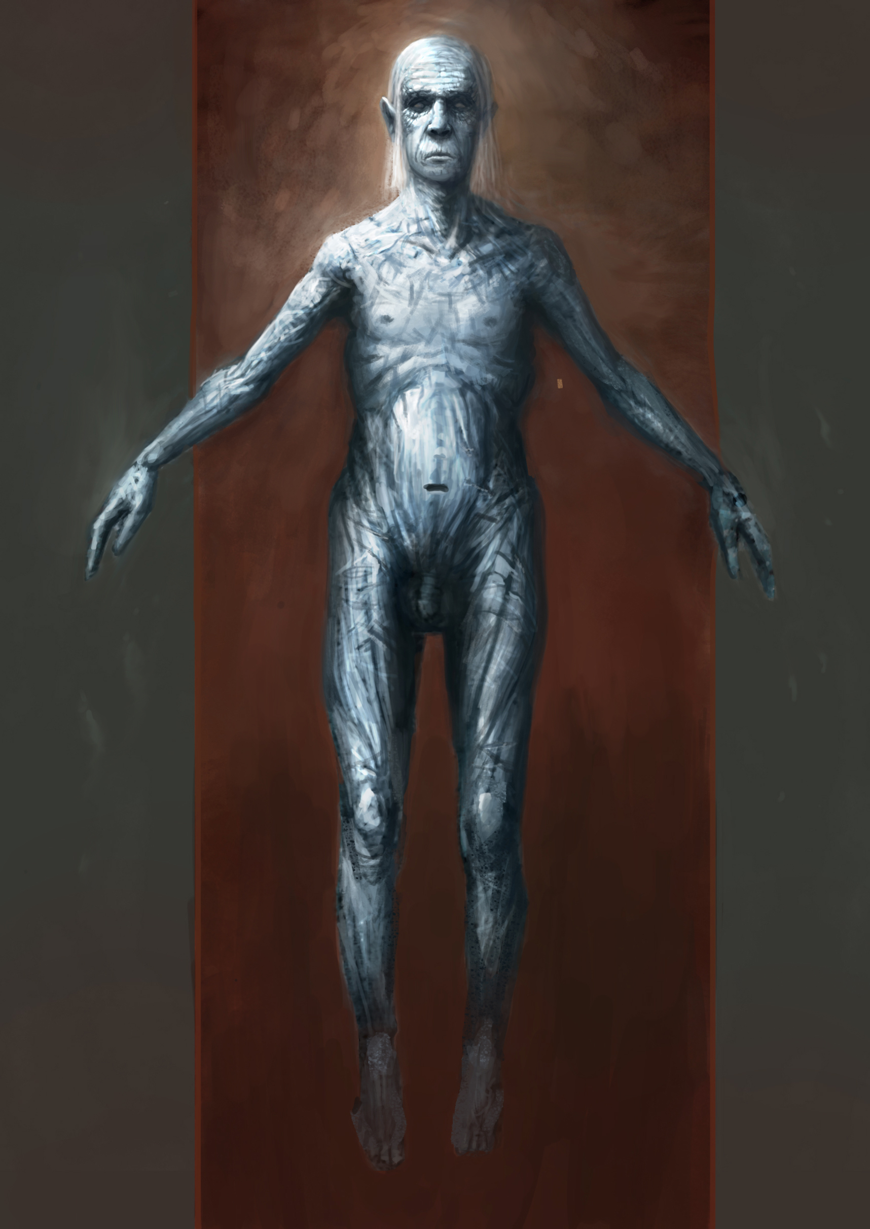 Concept art of Alexander's form during the ending.