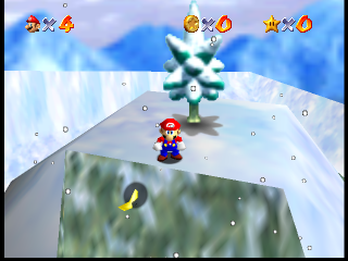 Star 1. Seemingly an early placement of Star 1 from the final game, but clips severely into the ground. Star 1. Seemingly an early placement of Star 1 from the final game, but clips severely into the ground.