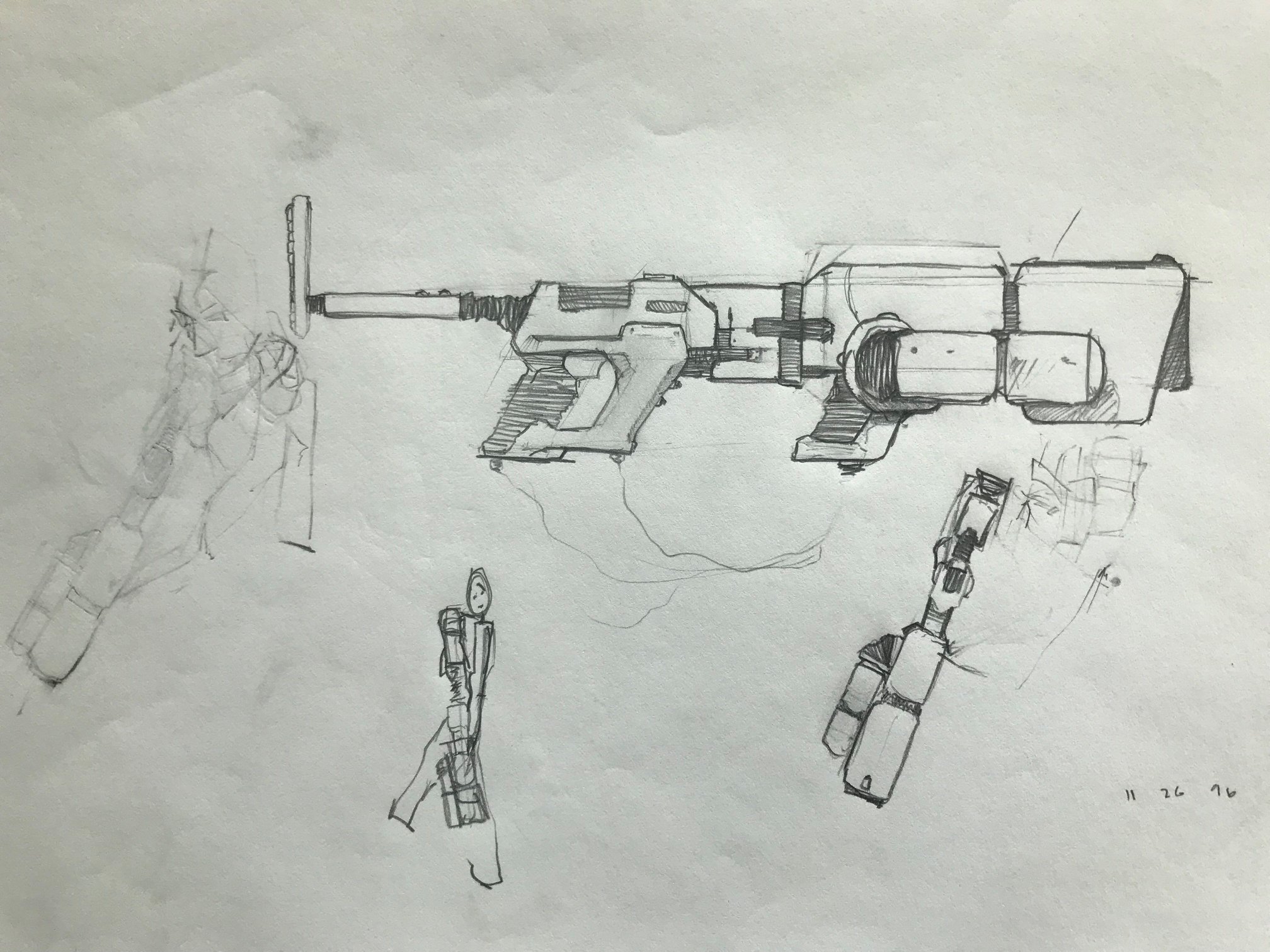 Early concept of Pulse Rifle