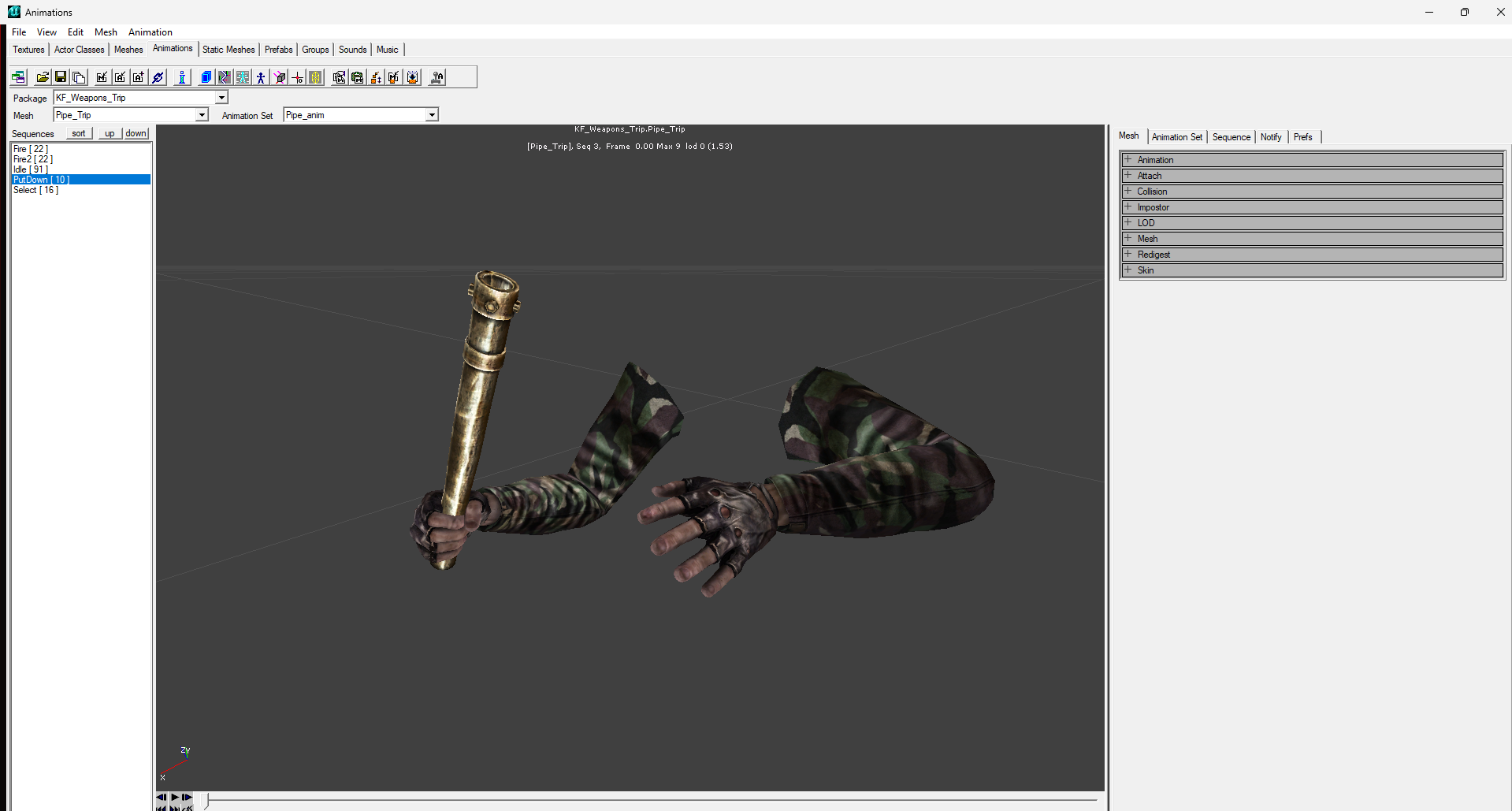 The KF1 unused broken pipe view model The KF1 unused broken pipe view model