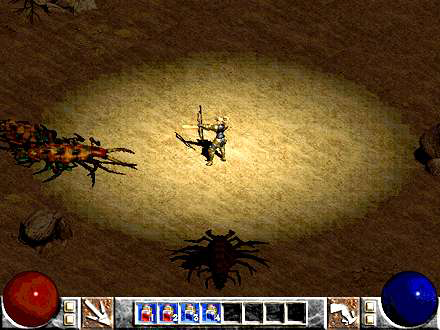 An old image of Act 2. The interface was very different and had the old D1-style potions display.