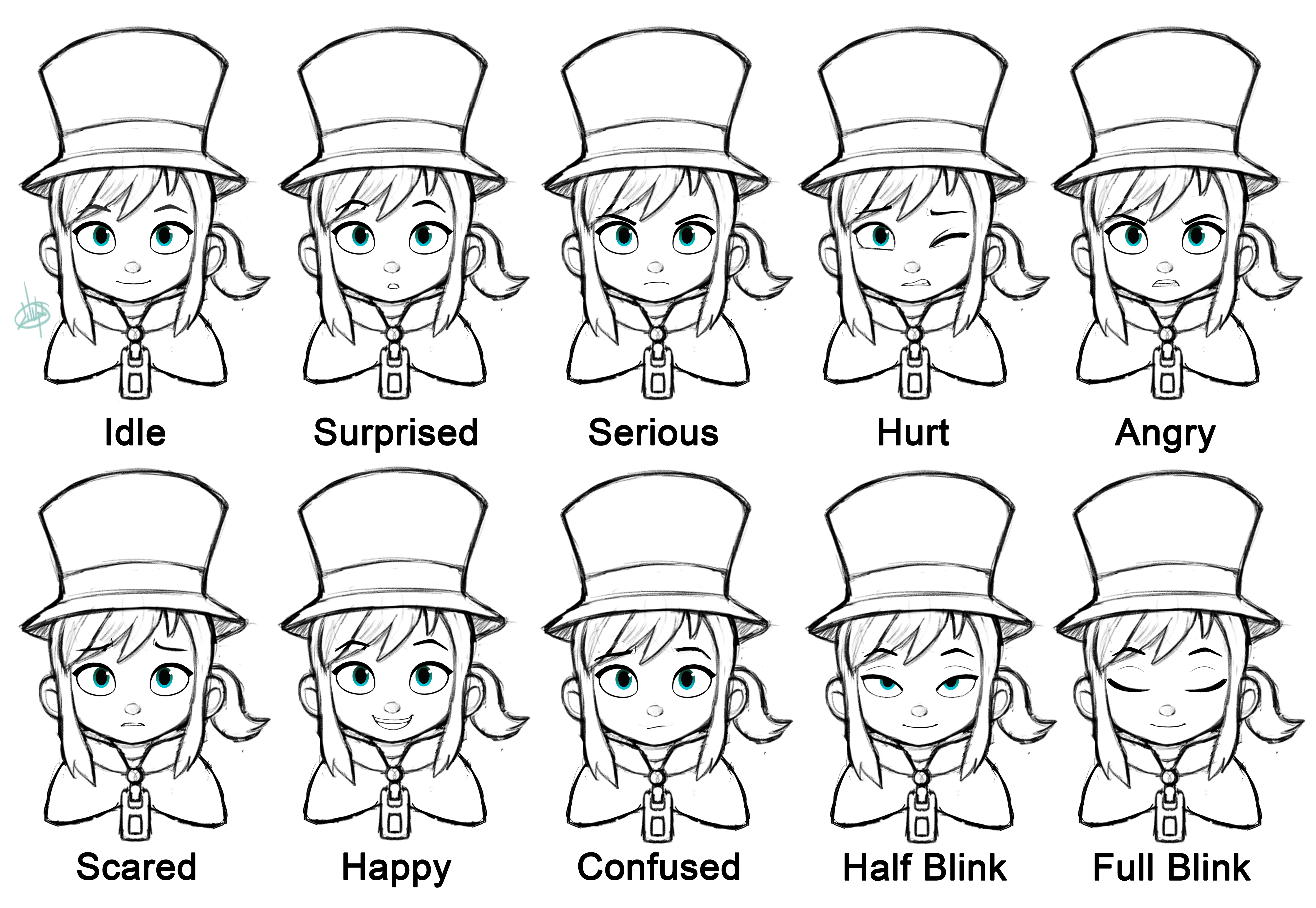 AHatIntime_Prerelease_Hat_Girl_Expression_sketches.jpg