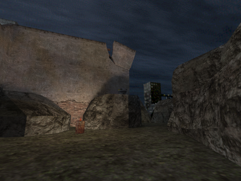 Before blowing up the wall chunk. Before blowing up the wall chunk.