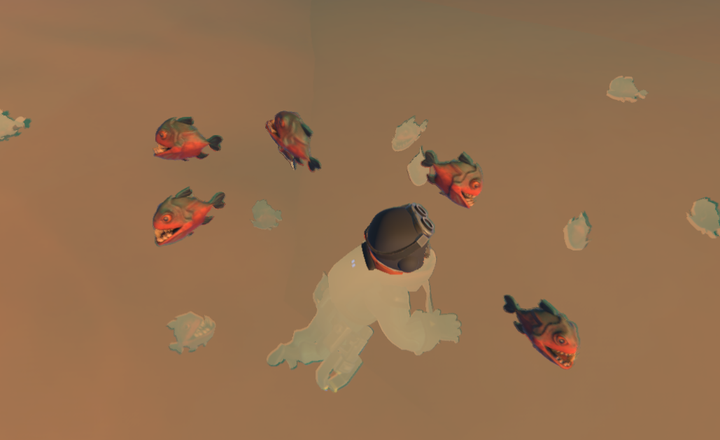 Piranhas as seen in the Alpha Demo. Piranhas as seen in the Alpha Demo.