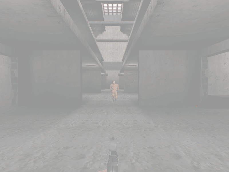 The blinding effect that stays on the screen if the player sees a Cordite Grenade go off. The blinding effect that stays on the screen if the player sees a Cordite Grenade go off.