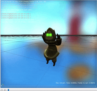 Taunting the player, or someone. Most likely to coax the player into chasing them.