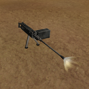 An M2 in a prone setup. An M2 in a prone setup.