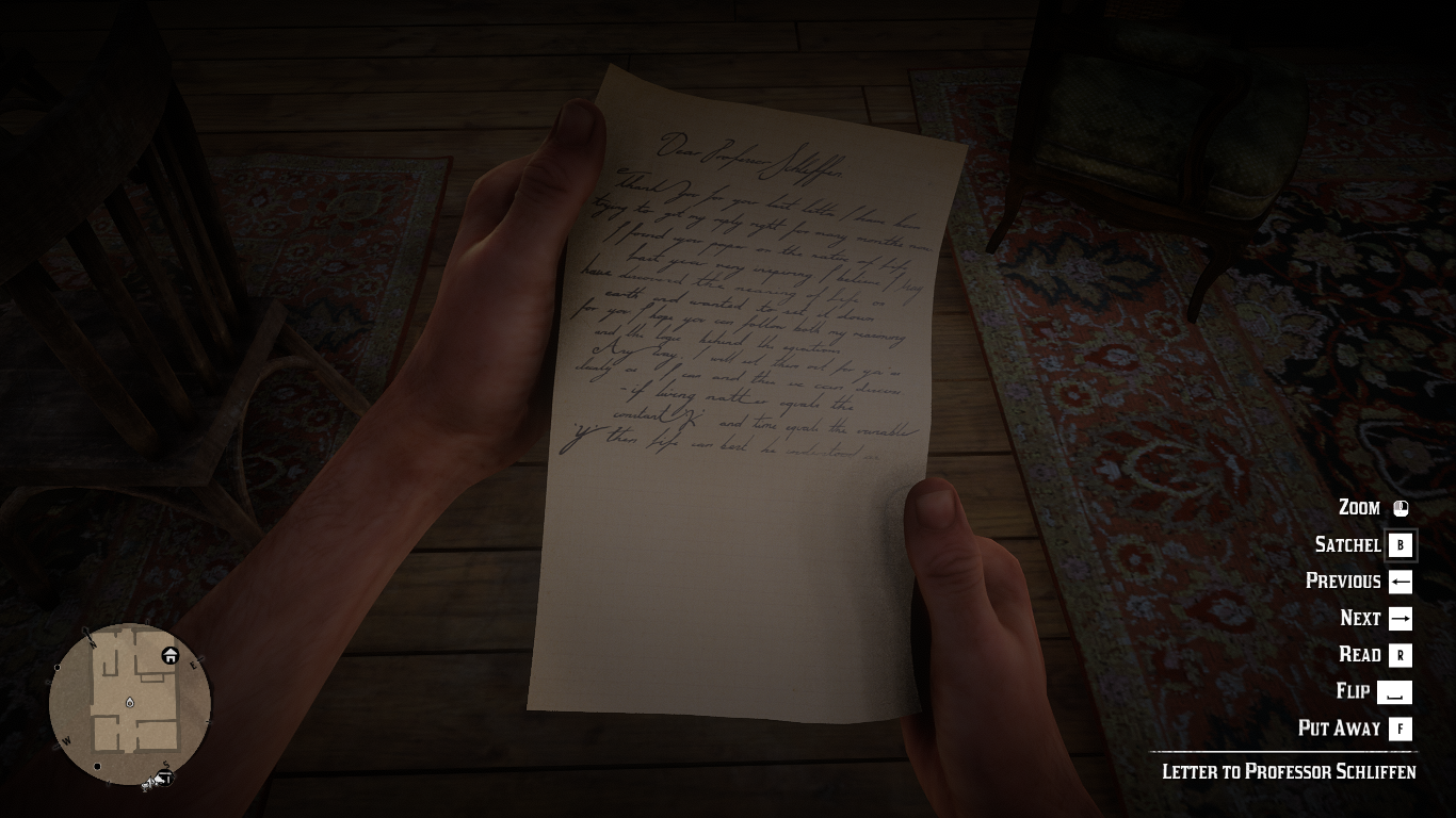 RDR2-LetterToProfessorSchliffenDocumentInGame.png RDR2-LetterToProfessorSchliffenDocumentInGame.png