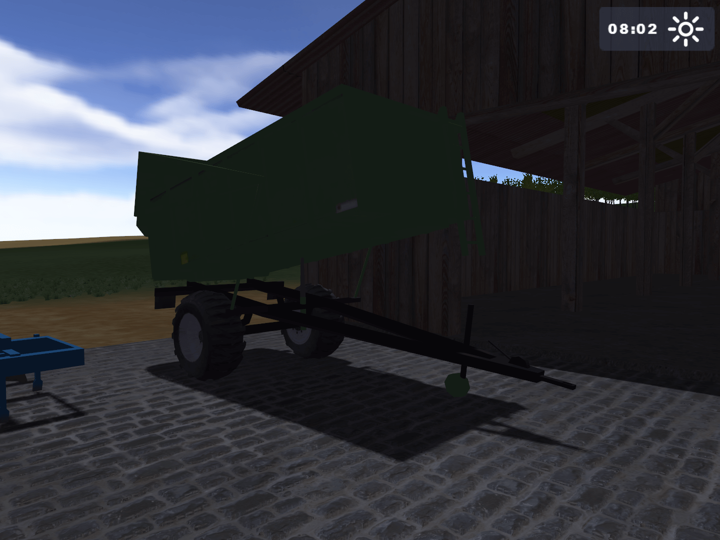 The animation being played on the small tipper.