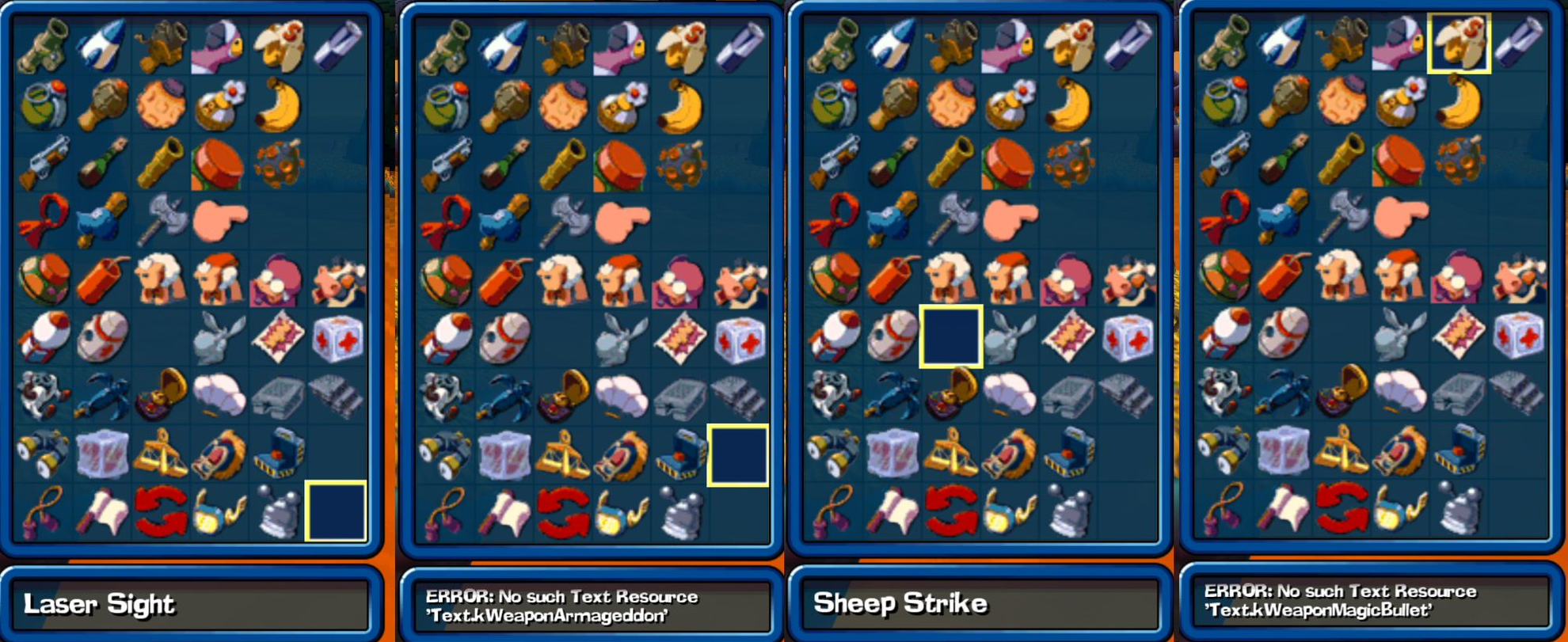 Unused Weapons