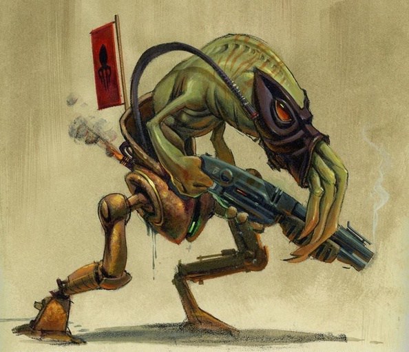 Colored drawing of a Slig.