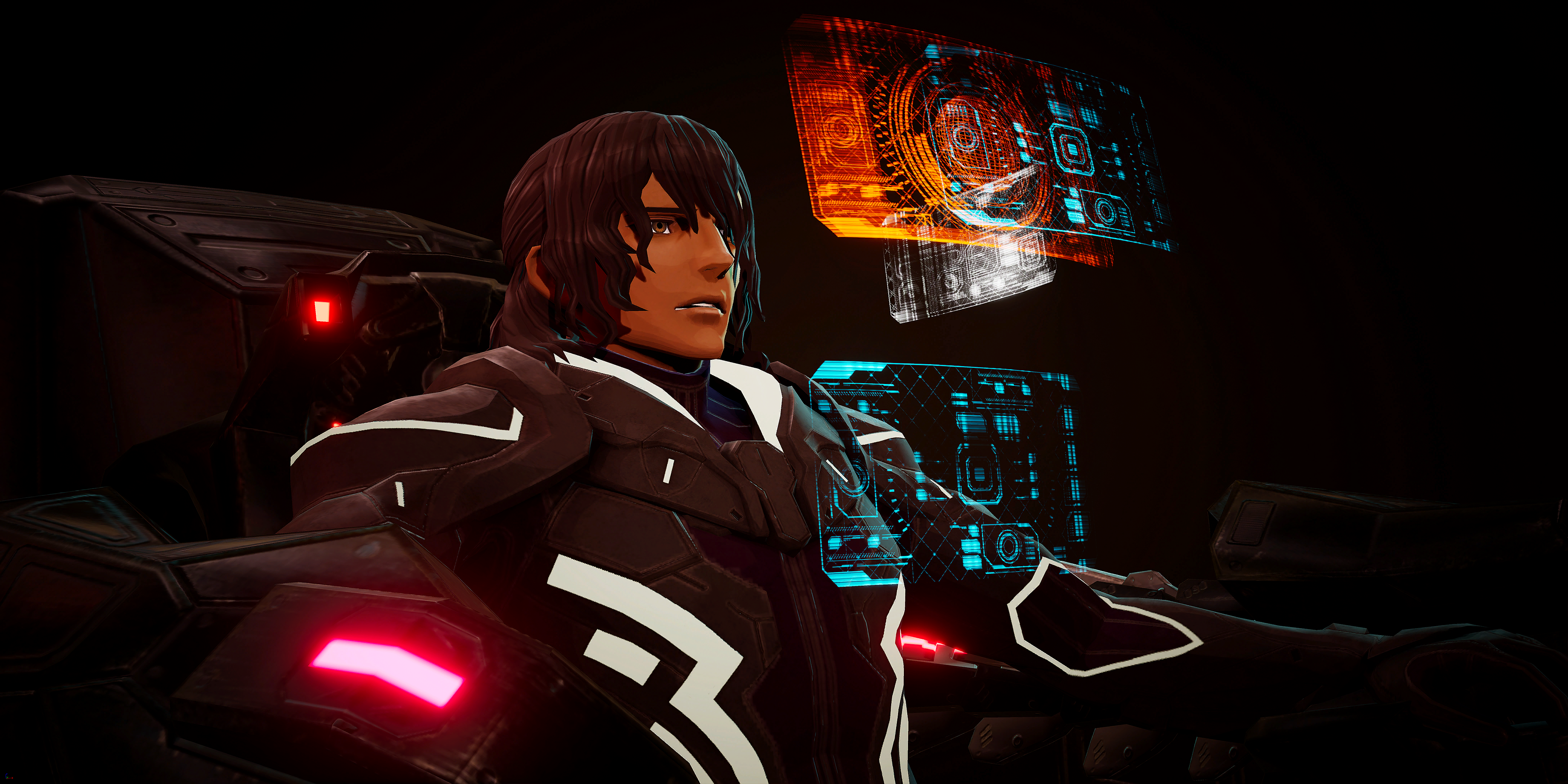 Savior as he appears in Rank C - Eliminate the Invading Arsenals [03-0410: Shining Goat], during the mission's intro.