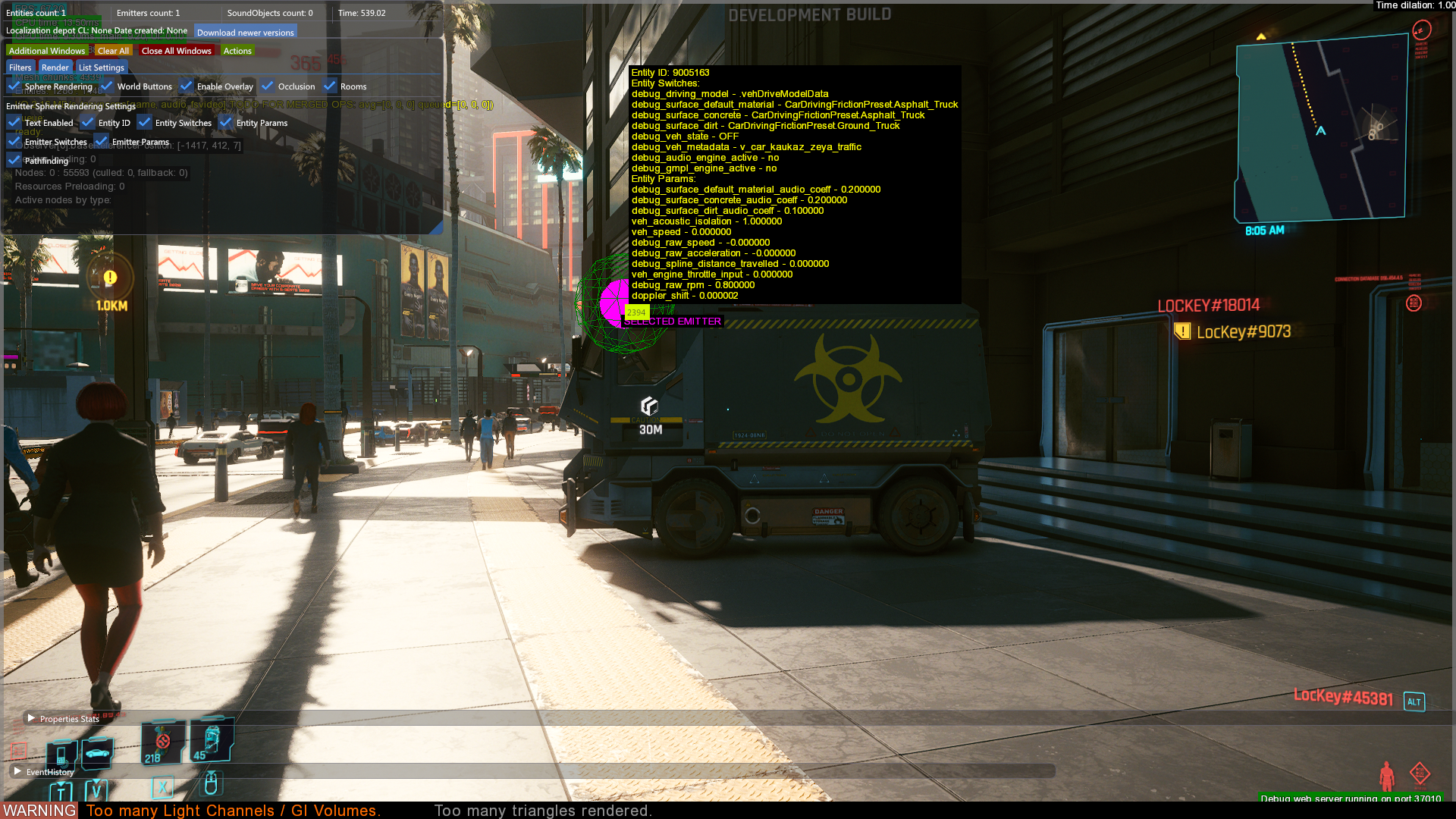 Info shown when clicking a world button.