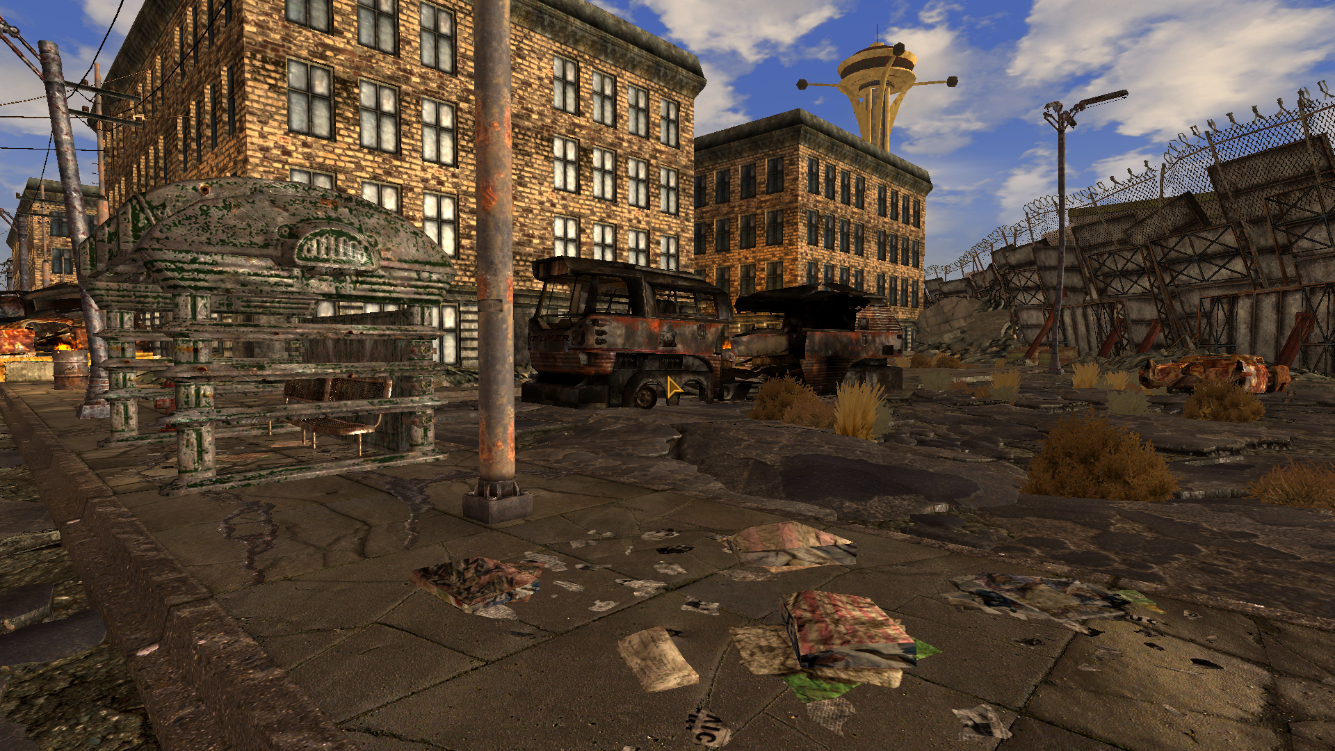 Notoriously this bus is missing in the final game - but the hole in the navmesh where it was placed is not Notoriously this bus is missing in the final game - but the hole in the navmesh where it was placed is not