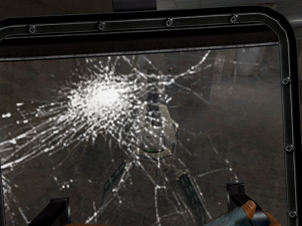 Riot shield with a charge between 80 and 51.