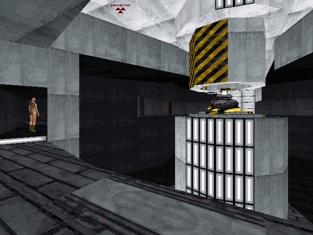 Standing on the area behind the elevator. Standing on the area behind the elevator.