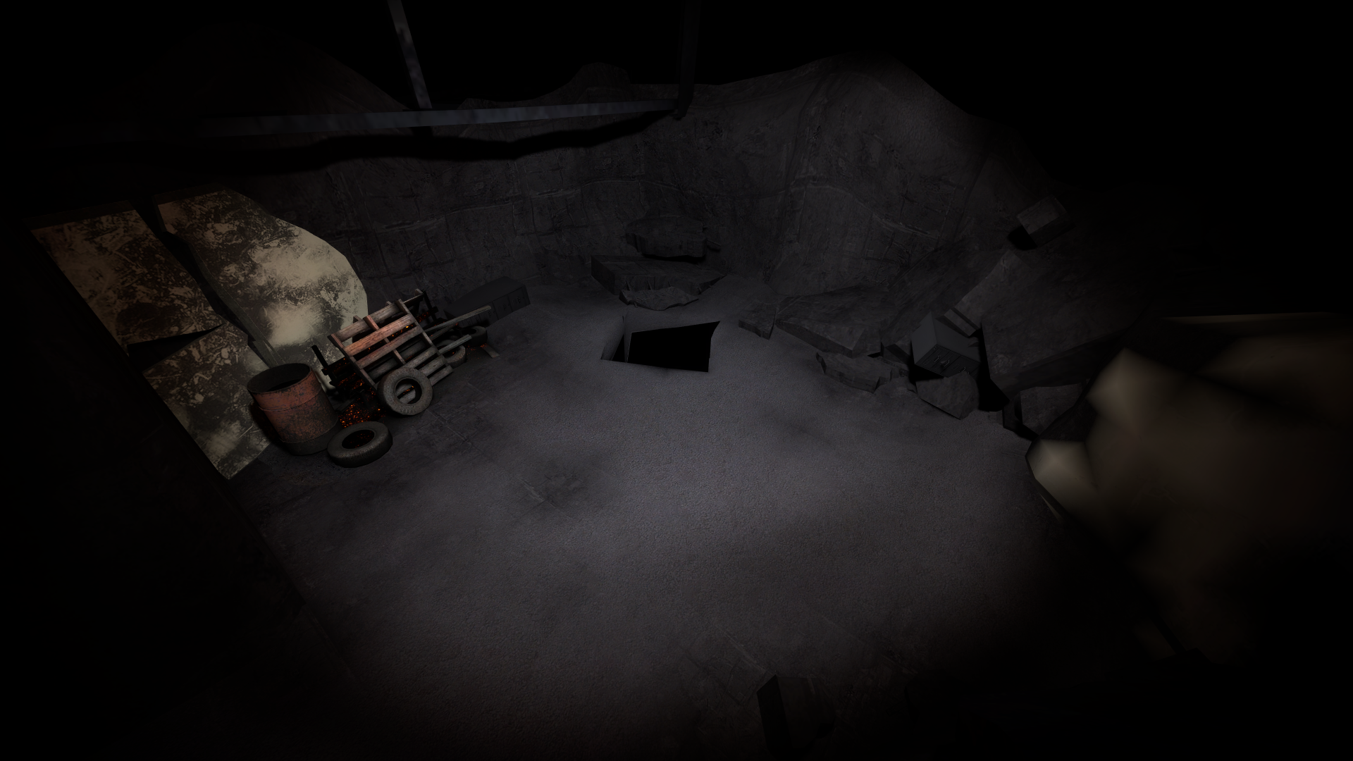 The hole with env_projectedtexture.