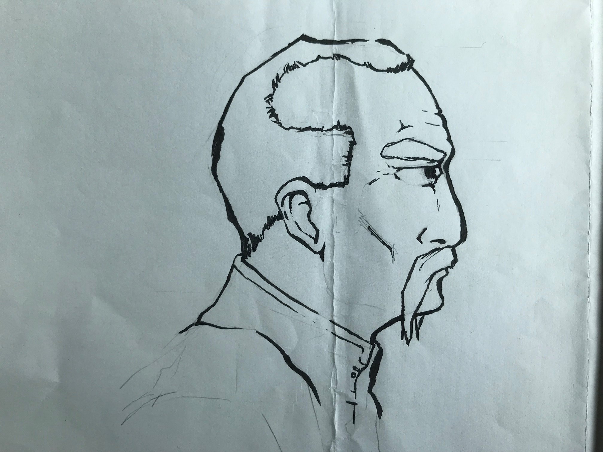 Admiral Nathaniel Akkaraju, portrait side